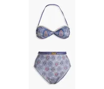 Paisley-print bikini - Blue