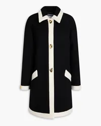 Moschino Two-tone brushed wool-blend felt coat - Black Black