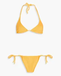 Lisa Marie Fernandez Pamela stretch-cotton terry bikini - Yellow Yellow