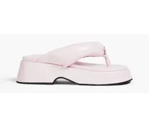 Padded faux leather platform sandals - Pink