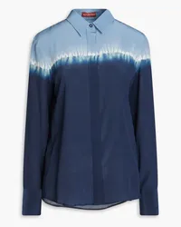 Altuzarra Berry Blue Shibori tie-dyed silk-crepe shirt - Blue Blue