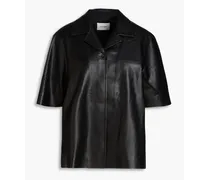 Vera faux leather shirt - Black