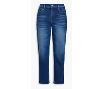 Le Nouveau cropped mid-rise straight-leg jeans - Blue