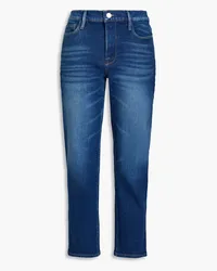 Frame Denim Le Nouveau cropped mid-rise straight-leg jeans - Blue Blue