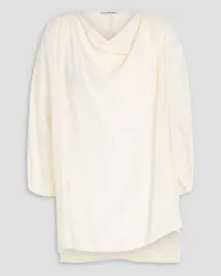 Acne Studios Draped silk crepe de chine blouse - White White