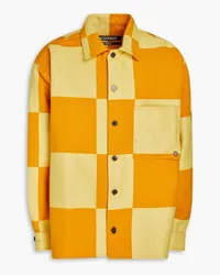 Jacquemus Tecido checked cotton-blend overshirt - Yellow Yellow