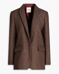 Sandro Houndstooth wool-blend blazer - Neutral Neutral