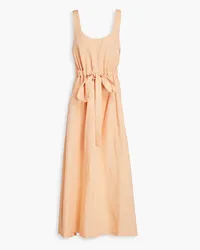 BONDI BORN Flores mélange linen maxi dress - Orange Orange