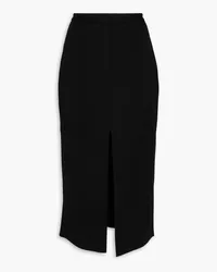 Theory Merino wool-blend midi skirt - Black Black