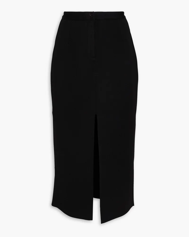 Theory Merino wool-blend midi skirt - Black Black