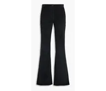 Celia cotton-blend corduroy bootcut pants - Black