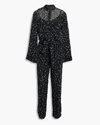 Rag & Bone Ina floral-print chiffon jumpsuit - Black Black