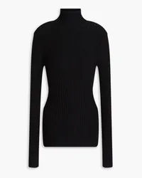 Paco Rabanne Ring-embellished stretch-cotton jersey turtleneck top - Black Black