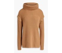 Wool-blend turtleneck sweater - Brown