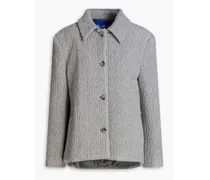 Wool-blend cloqué jacket - Gray