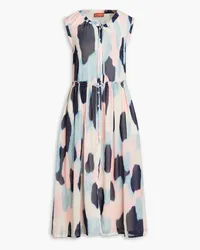 Altuzarra Aether printed georgette midi shirt dress - Pink Pink