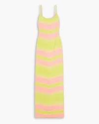 Brandon Maxwell Striped open-back silk maxi dress - Pink Pink