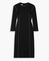 Dries van Noten Crystal-embellished crepe midi dress - Black Black