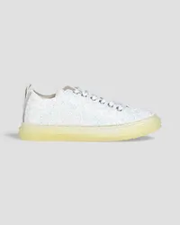 Giuseppe Zanotti Blabber glittered leather sneakers - White White