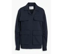 Cotton-blend twill jacket - Blue