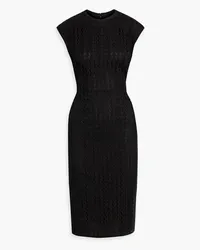 Valentino Garavani Open-knit cotton-blend dress - Black Black