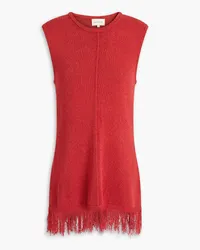 Loulou Studio Soria fringed knitted top - Red Red