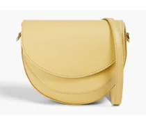Textured-leather shoulder bag - Yellow
