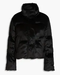 STAND Tatum quilted faux fur jacket - Black Black