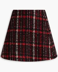 Marni Checked wool-blend tweed mini skirt - Red Red