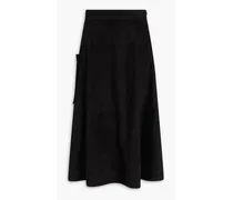 Thea suede midi skirt - Black