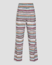 Missoni Pleated crochet-knit cotton-blend trousers - White White