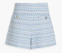 Cyril cotton-blend tweed shorts - Blue