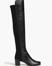 Stuart Weitzman City microstretch and leather over-the-knee boots - Black Black