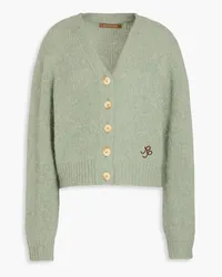 REJINA PYO Nala brushed ribbed alpaca-blend cardigan - Green Green