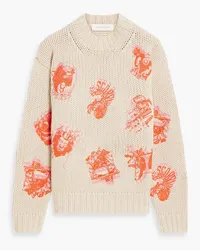 Zimmermann Embroidered merino wool sweater - White White