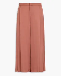 Vince Cropped satin wide-leg pants - Brown Brown