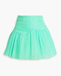 Aje. Laurier Wave plissé-organza mini skirt - Green Green