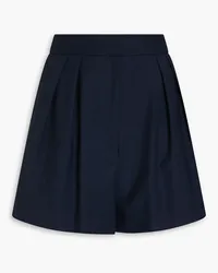 Oscar de la Renta Pleated twill shorts - Blue Blue