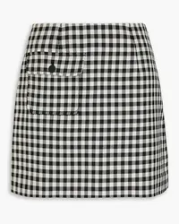 Claudie Pierlot Checked twill mini skirt - Black Black