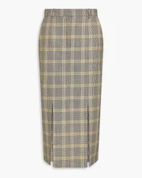 Marni Checked wool-blend midi skirt - Black Black