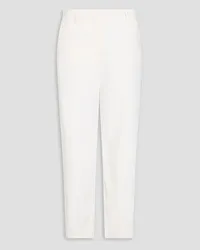 Totême Cropped twill tapered pants - White White