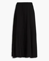 Valentino Garavani Pleated silk-georgette midi skirt - Black Black