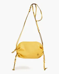 Tory Burch Gathered leather shoulder bag - Yellow Yellow