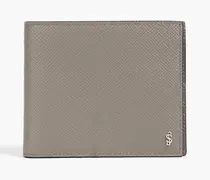Textured-leather wallet - Gray