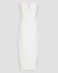 Veronica Beard Strapless crepe midi dress - White White