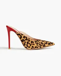 Gianvito Rossi Leopard-print calf-hair mules - Animal print Animal