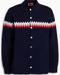 Missoni Jacquard-knit overshirt - Blue Blue