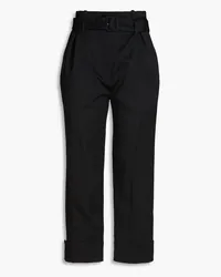 Simone Rocha Paperbag cropped twill tapered pants - Black Black