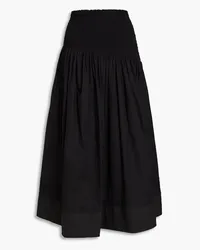 3.1 phillip lim Cotton-voile midi skirt - Black Black