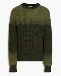 Erdem Caspian dégradé waffle-knit sweater - Green Green